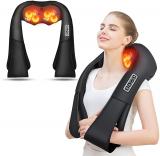 AERLANG Shiatsu Back and Neck Massager, Back Massager Deep Tissue Kneading Massager Neck and Shoulder Massager with Heat, Electr